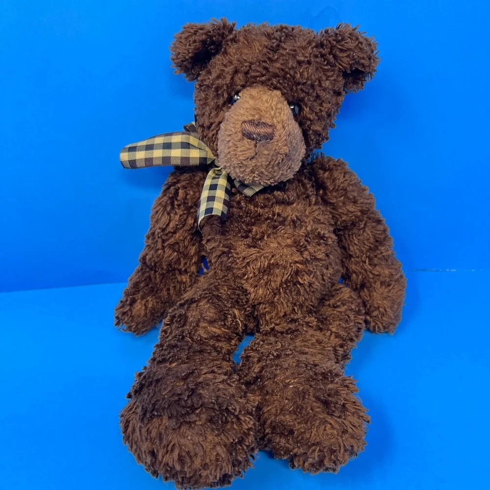 Gund Bogie Brown Bear 12 Inch Plush Stuffed Animal 15000 Plaid Bow